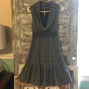 Free People Cowl Neck Lace Dress
